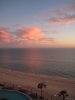 img 0179  --> View of beach (Sea of Cortez / Gulf of California) from balcony condo at sunset .